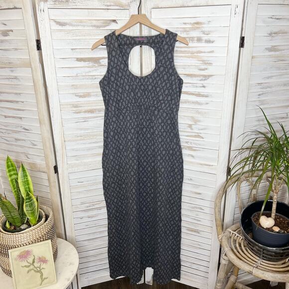 FRESH PRODUCE Women's Geo Print Maxi Dress Back Keyhole Gray Large Outdoor Beach - Picture 12 of 12
